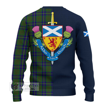 Cameron of Lochiel Hunting Tartan Ugly Sweater with Scottish Lion Royal Arm Half Style