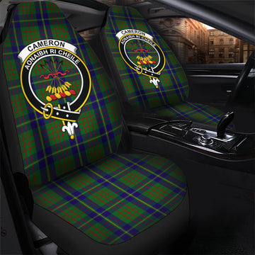 Cameron of Lochiel Hunting Tartan Car Seat Cover with Family Crest