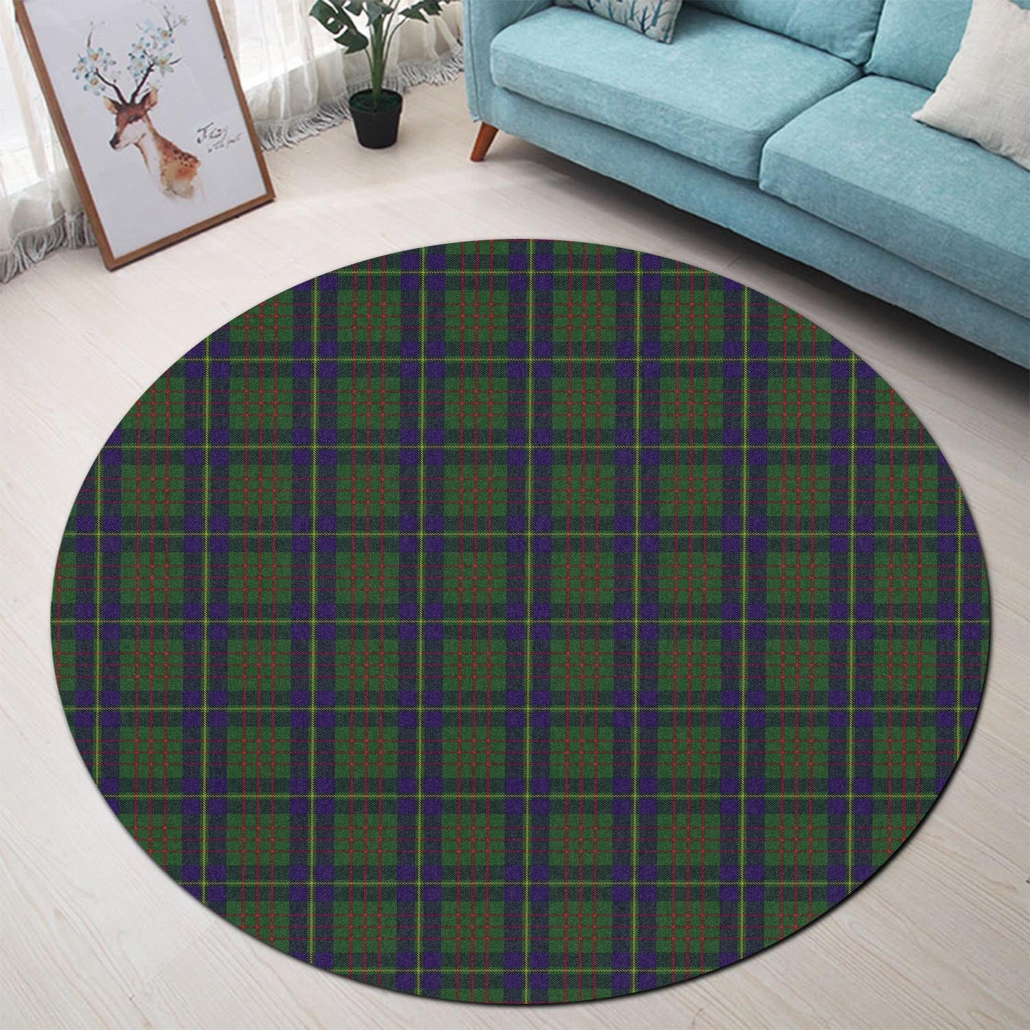 Cameron of Lochiel Hunting Tartan Round Rug - Tartanvibesclothing