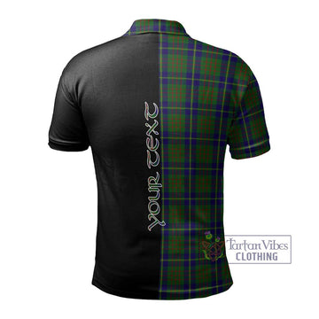 Cameron of Lochiel Hunting Tartan Polo Shirt with Family Crest and Half Of Me Style