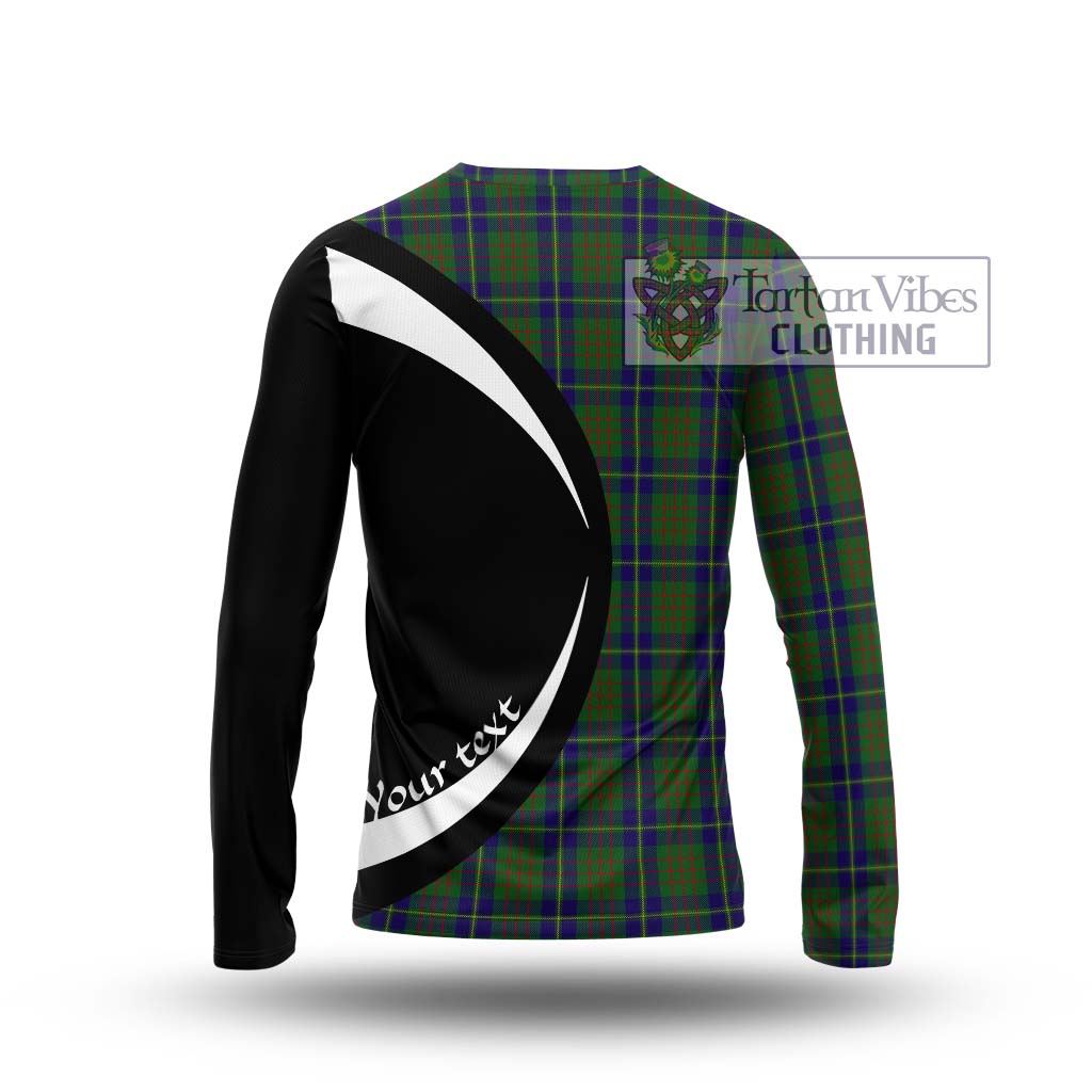 Cameron of Lochiel Hunting Tartan Long Sleeve T-Shirt with Family Crest Circle Style - Tartan Vibes Clothing