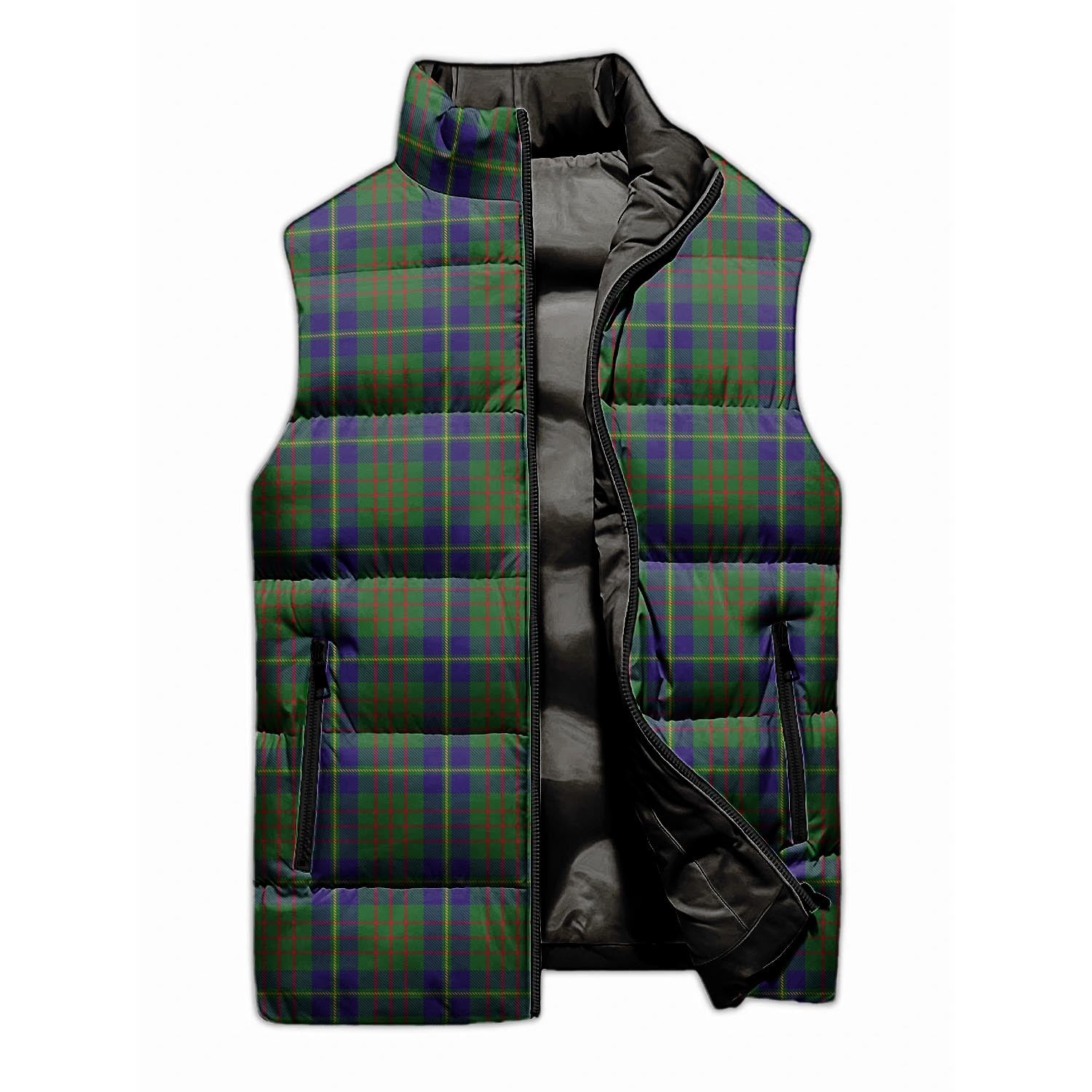 Cameron of Lochiel Hunting Tartan Sleeveless Puffer Jacket - Tartanvibesclothing