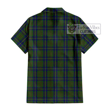 Cameron of Lochiel Hunting Tartan Short Sleeve Button Shirt with Family Crest DNA In Me Style