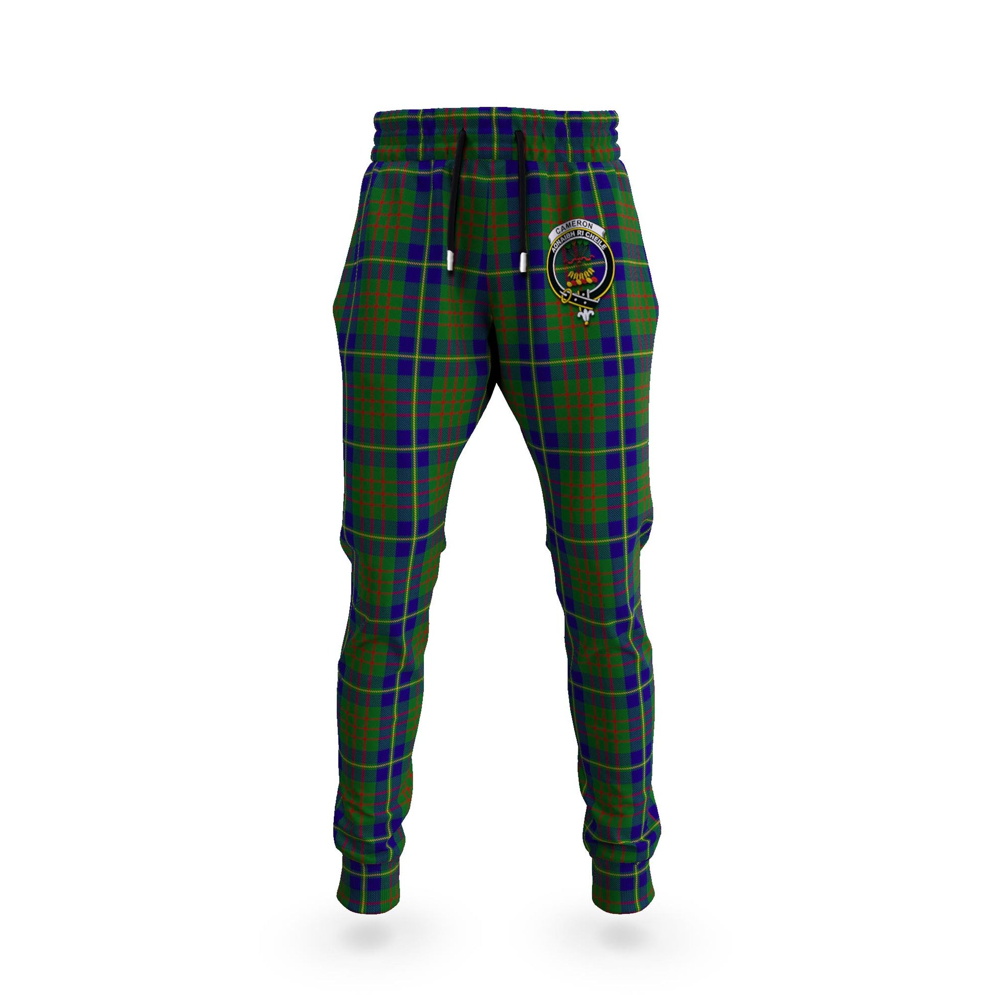 Cameron of Lochiel Hunting Tartan Joggers Pants with Family Crest 5XL - Tartan Vibes Clothing