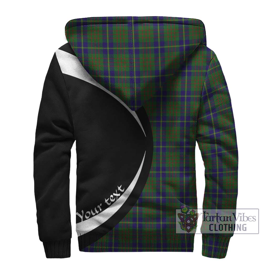 Cameron of Lochiel Hunting Tartan Sherpa Hoodie with Family Crest Circle Style - Tartan Vibes Clothing