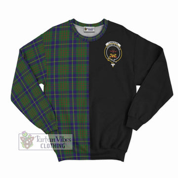 Cameron of Lochiel Hunting Tartan Sweatshirt with Family Crest and Half Of Me Style