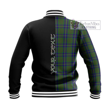 Cameron of Lochiel Hunting Tartan Baseball Jacket with Family Crest and Half Of Me Style