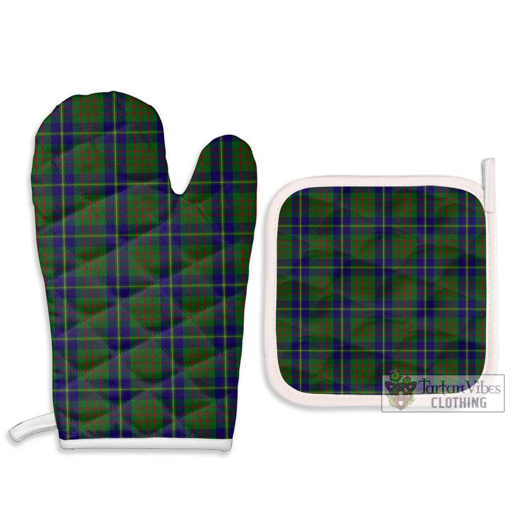 Cameron of Lochiel Hunting Tartan Combo Oven Mitt & Pot-Holder Combo 1 Oven Mitt & 2 Pot-Holder White - Tartan Vibes Clothing