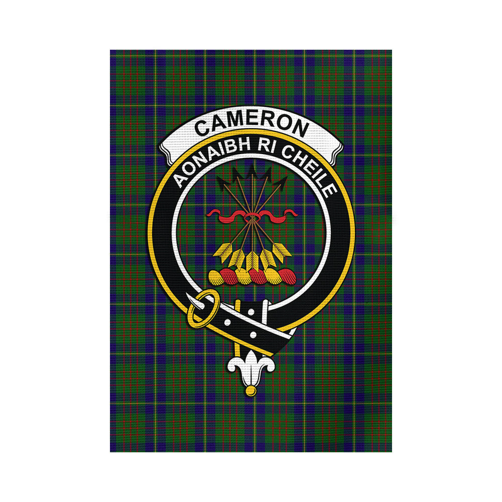 Cameron of Lochiel Hunting Tartan Flag with Family Crest - Tartan Vibes Clothing