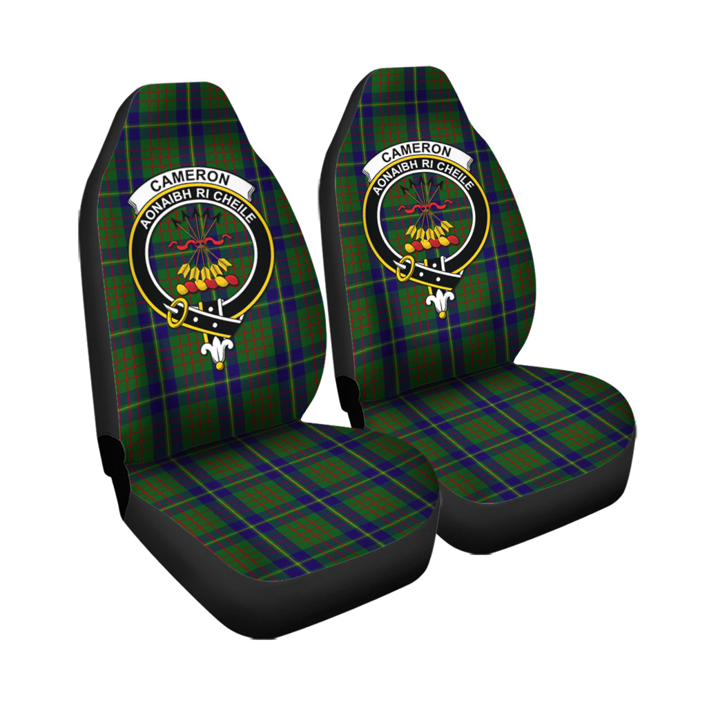 Cameron of Lochiel Hunting Tartan Car Seat Cover with Family Crest - Tartanvibesclothing