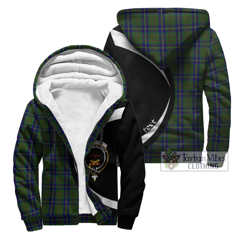 Cameron of Lochiel Hunting Tartan Sherpa Hoodie with Family Crest Circle Style Unisex - Tartan Vibes Clothing