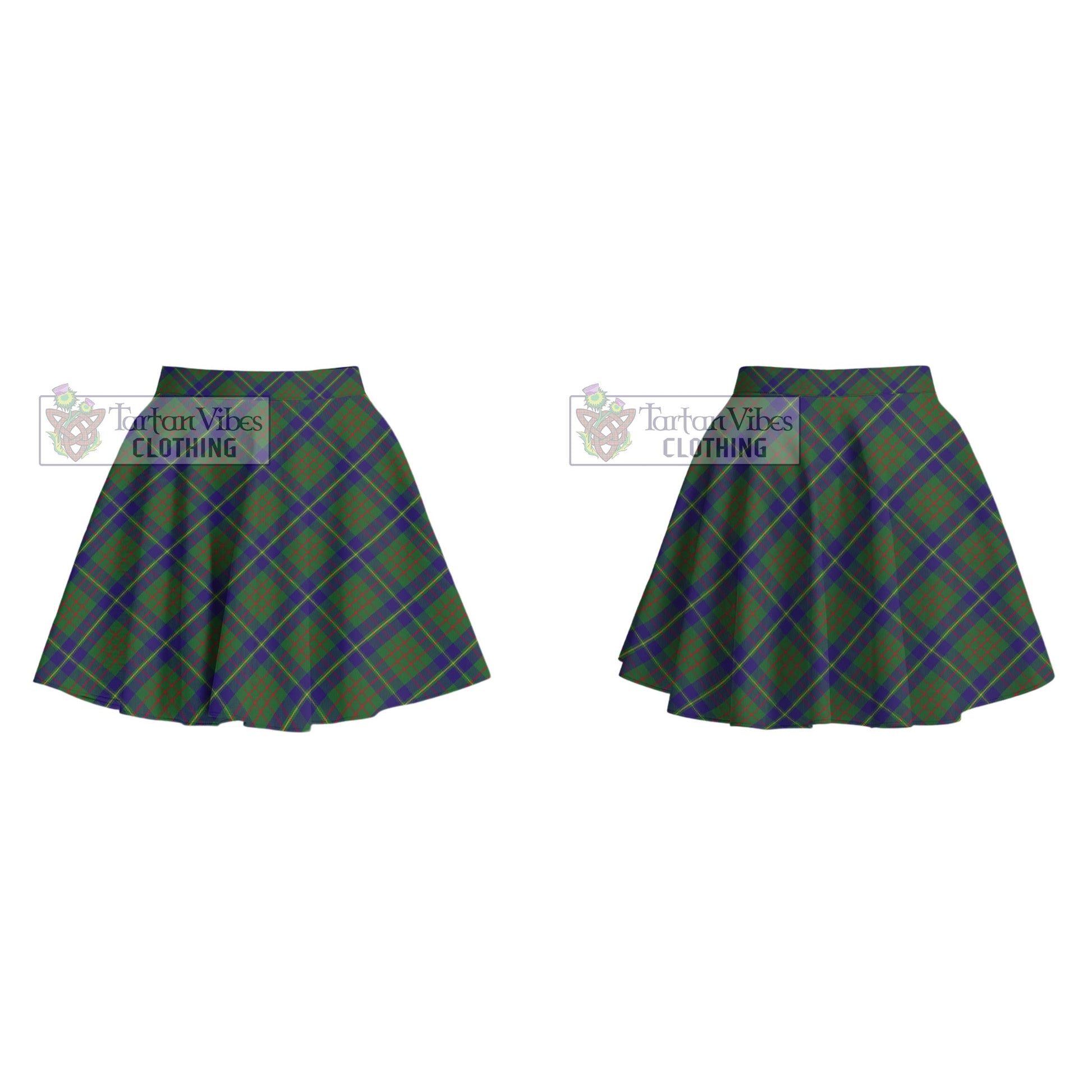 Tartan Vibes Clothing Cameron of Lochiel Hunting Tartan Women's Plated Mini Skirt