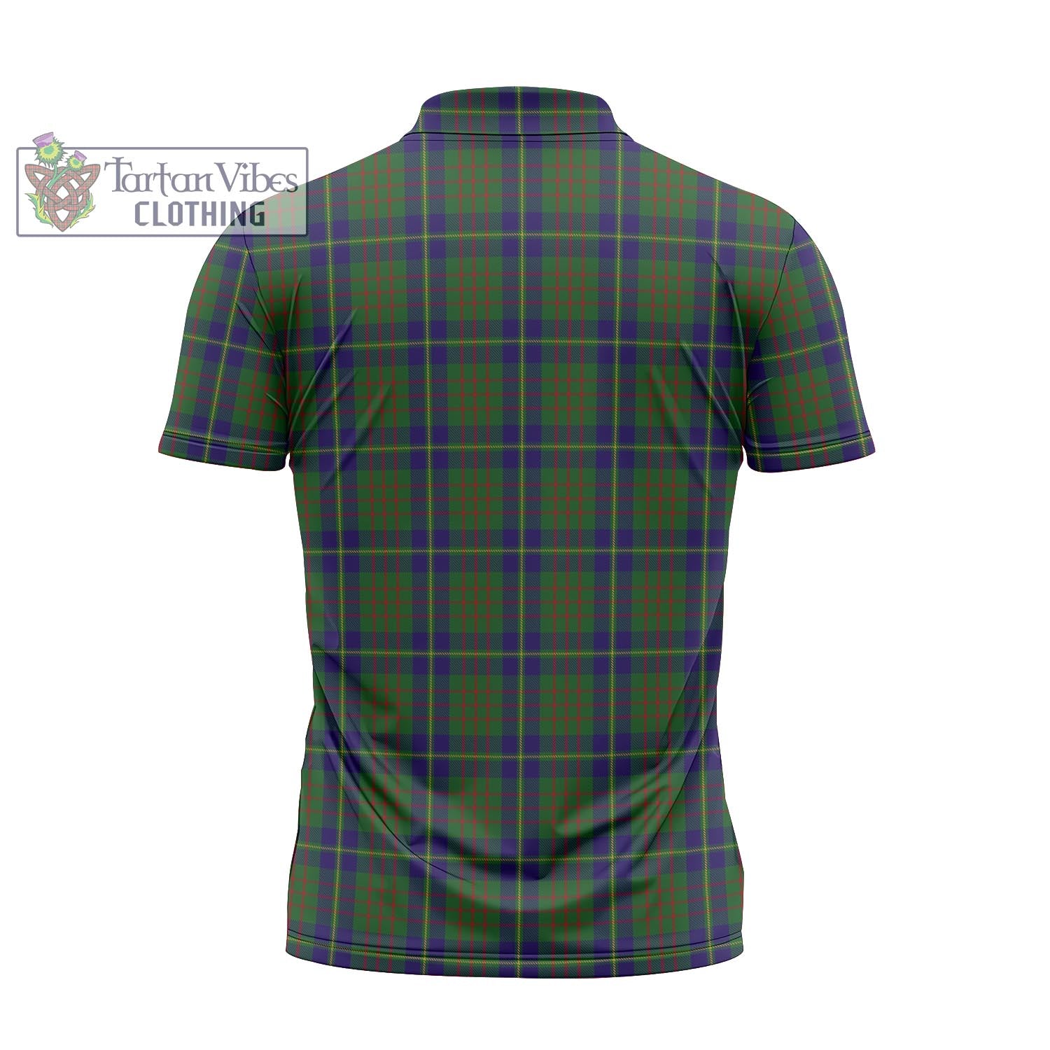 Tartan Vibes Clothing Cameron of Lochiel Hunting Tartan Zipper Polo Shirt with Family Crest