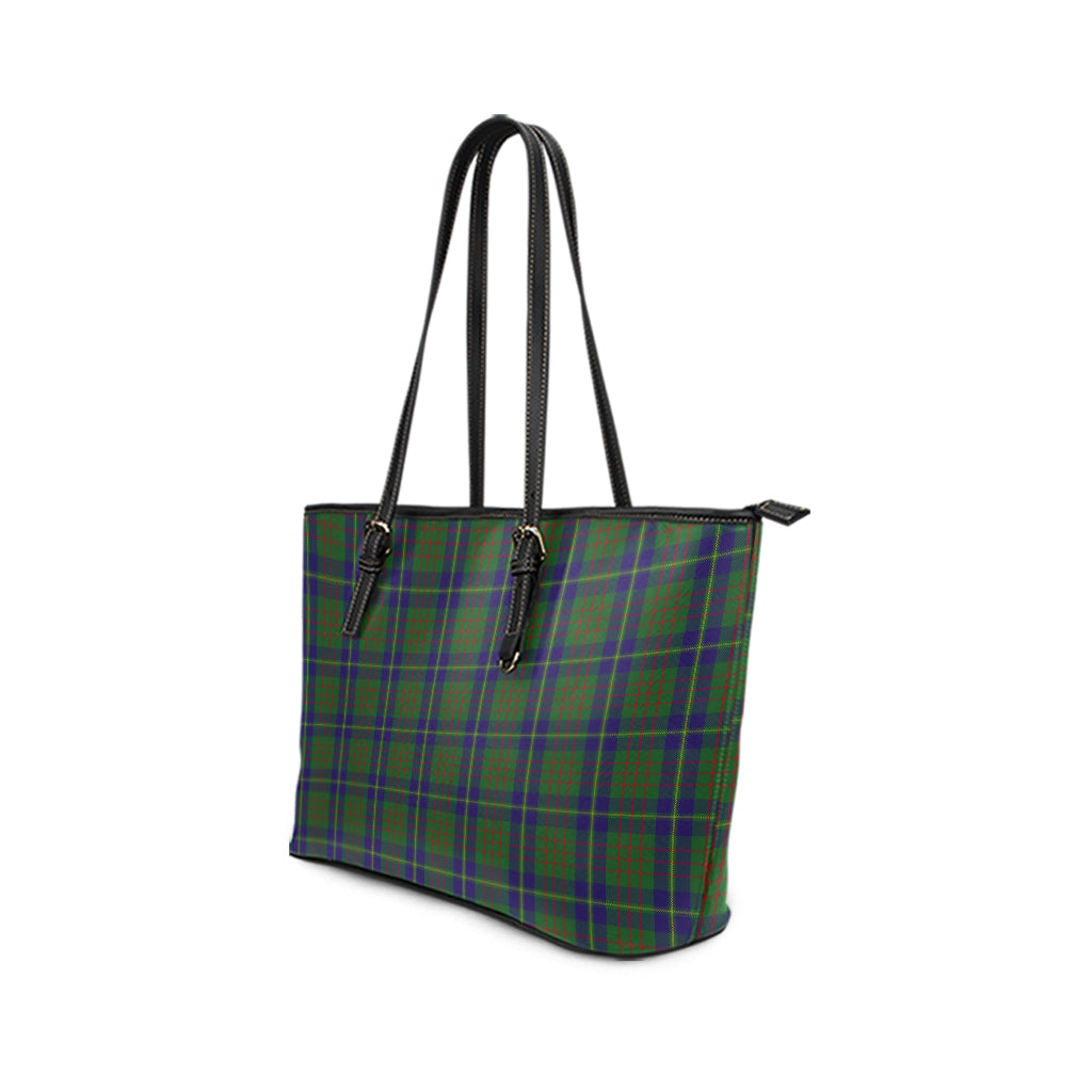 cameron-of-lochiel-hunting-tartan-leather-tote-bag