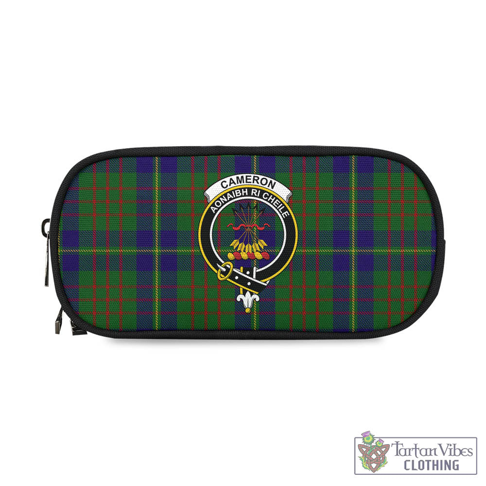 Tartan Vibes Clothing Cameron of Lochiel Hunting Tartan Pen and Pencil Case with Family Crest