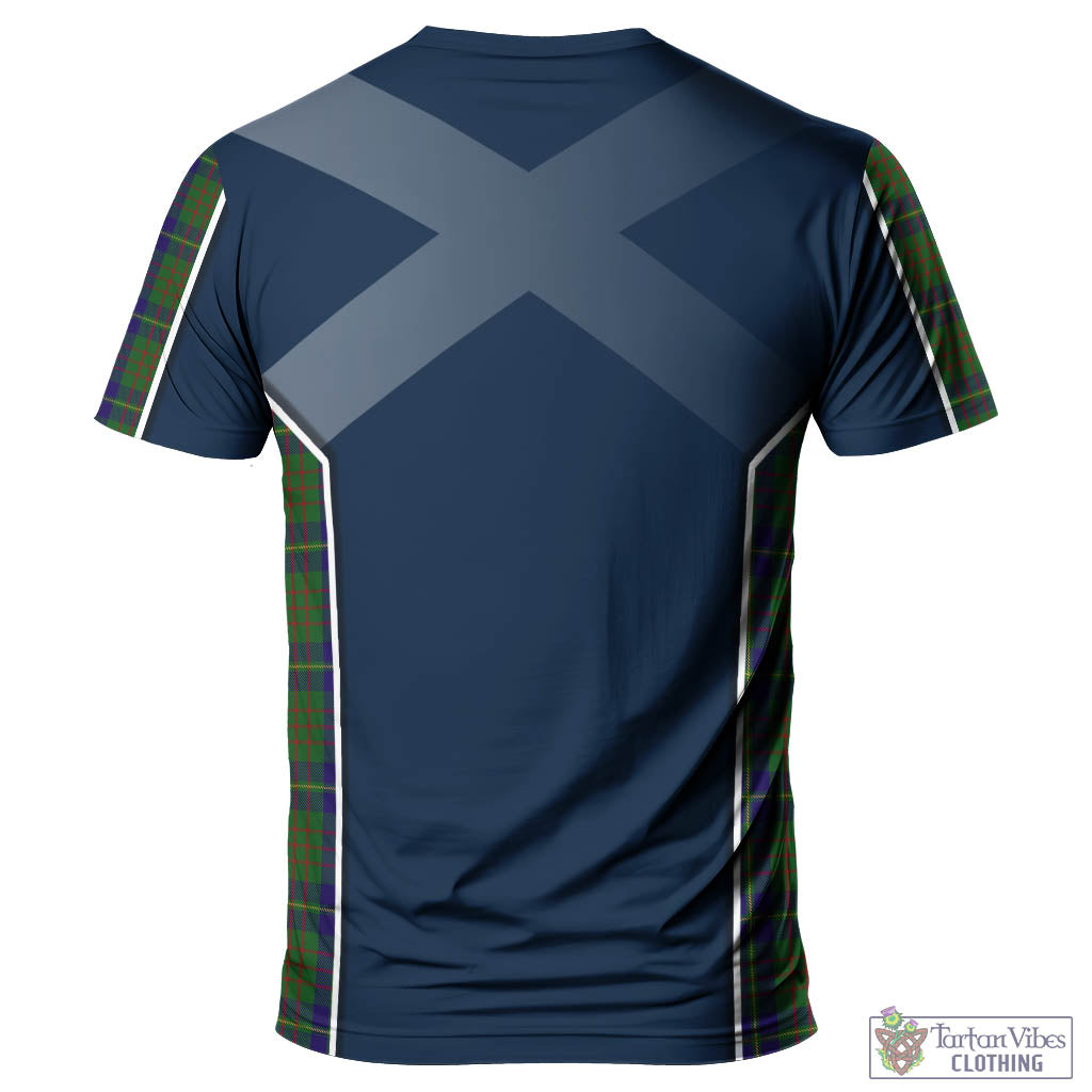 Tartan Vibes Clothing Cameron of Lochiel Hunting Tartan T-Shirt with Family Crest and Scottish Thistle Vibes Sport Style