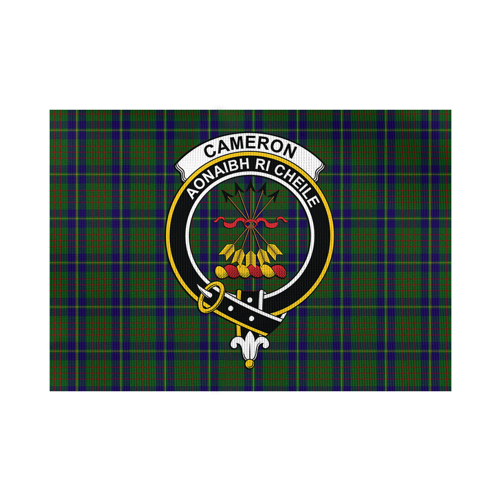 Cameron of Lochiel Hunting Tartan Flag with Family Crest - Tartan Vibes Clothing