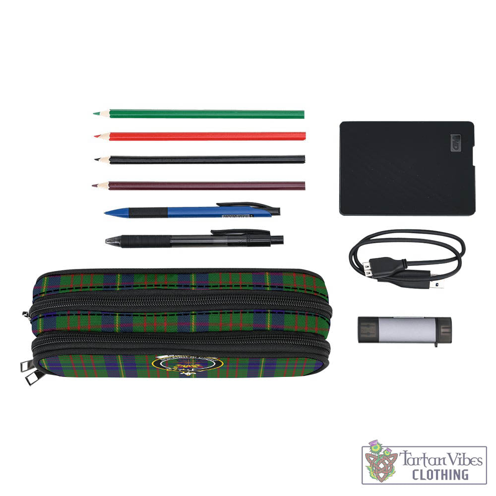 Tartan Vibes Clothing Cameron of Lochiel Hunting Tartan Pen and Pencil Case with Family Crest