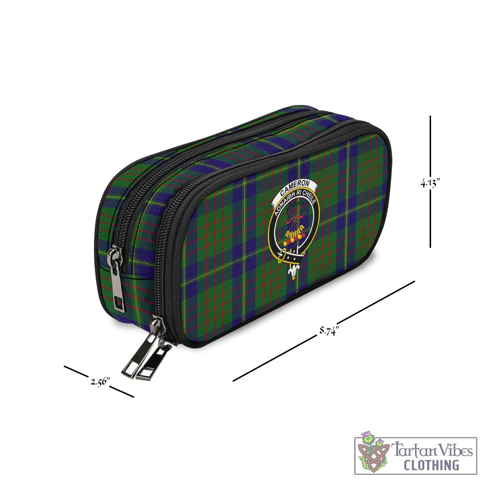 Tartan Vibes Clothing Cameron of Lochiel Hunting Tartan Pen and Pencil Case with Family Crest