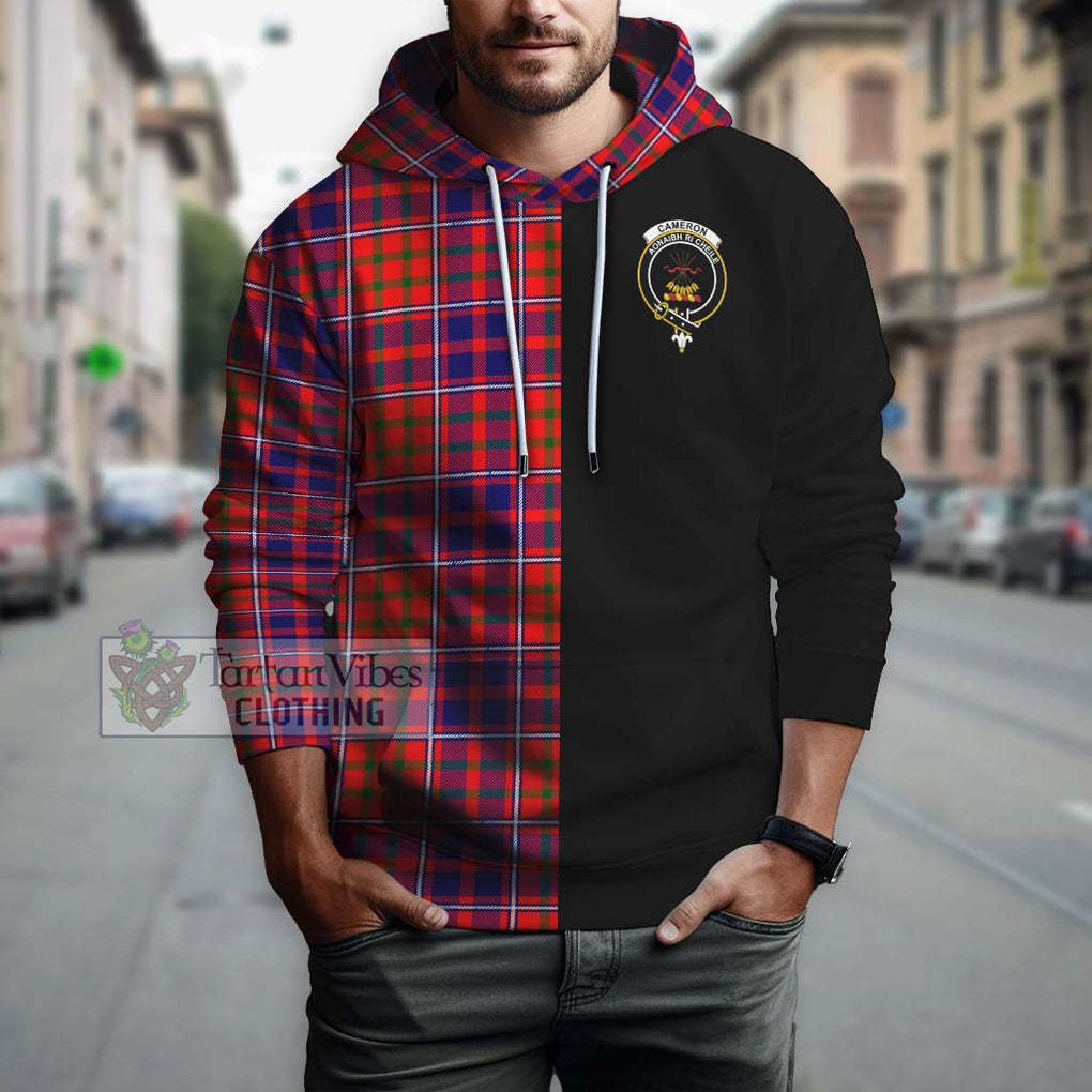 Cameron of Lochiel Modern Tartan Hoodie with Family Crest and Half Of Me Style Zip Hoodie - Tartanvibesclothing Shop