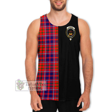 Cameron of Lochiel Modern Tartan Men's Tank Top with Family Crest and Half Of Me Style