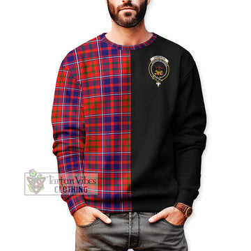 Cameron of Lochiel Modern Tartan Sweatshirt with Family Crest and Half Of Me Style