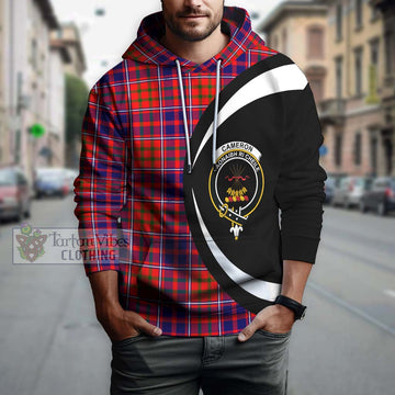 Cameron of Lochiel Modern Tartan Hoodie with Family Crest Circle Style