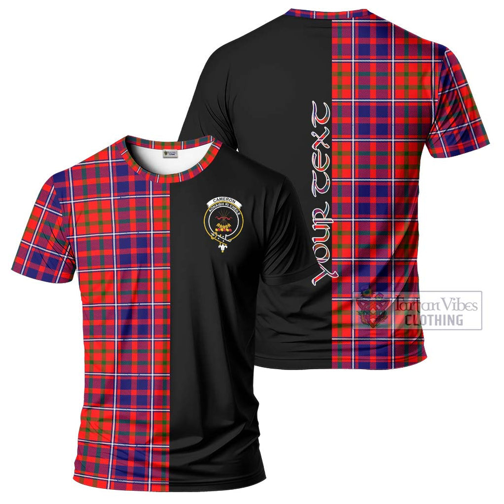 Cameron of Lochiel Modern Tartan T-Shirt with Family Crest and Half Of Me Style Kid's Shirt - Tartanvibesclothing Shop