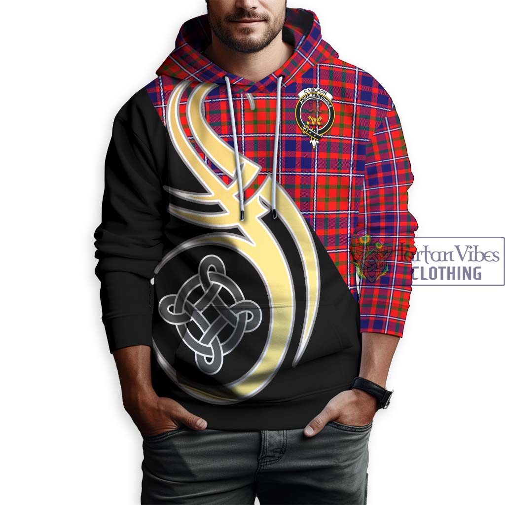 Cameron of Lochiel Modern Tartan Hoodie with Family Crest and Celtic Symbol Style Zip Hoodie - Tartan Vibes Clothing