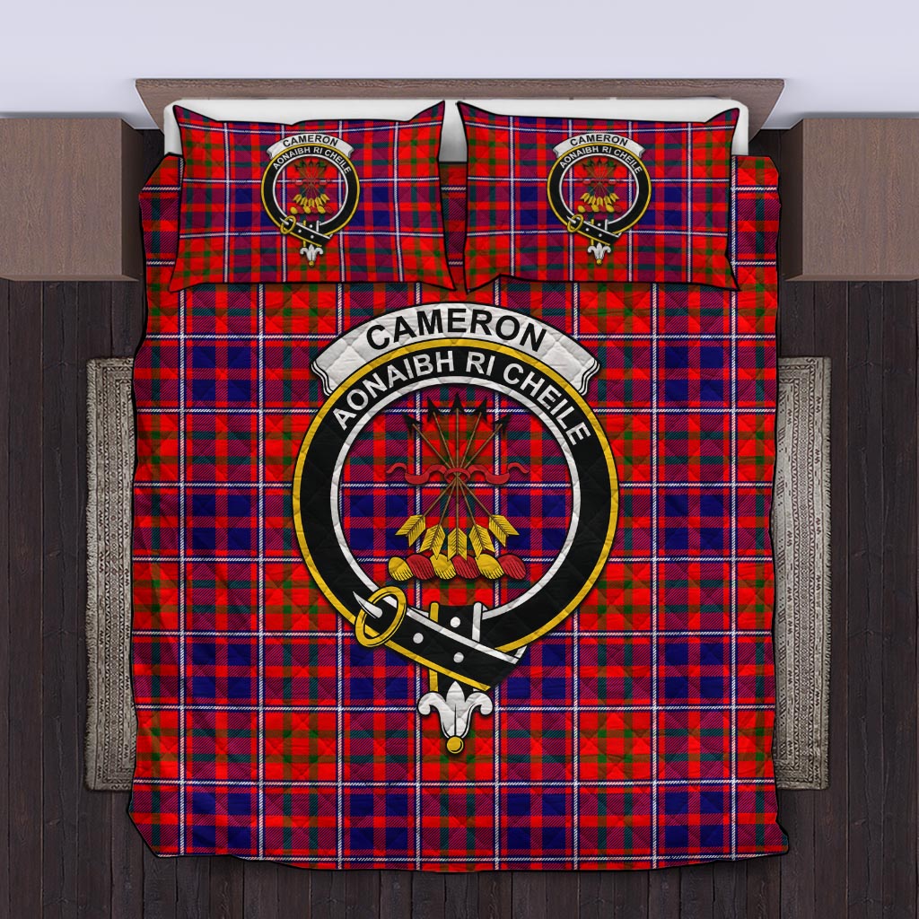 Cameron of Lochiel Modern Tartan Quilt Bed Set with Family Crest Twin - Tartan Vibes Clothing