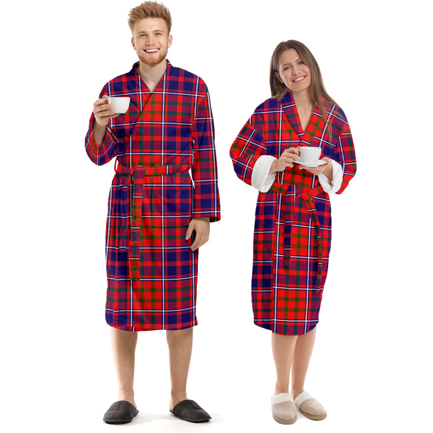 Cameron of Lochiel Modern Tartan Bathrobe Unisex S - Tartan Vibes Clothing