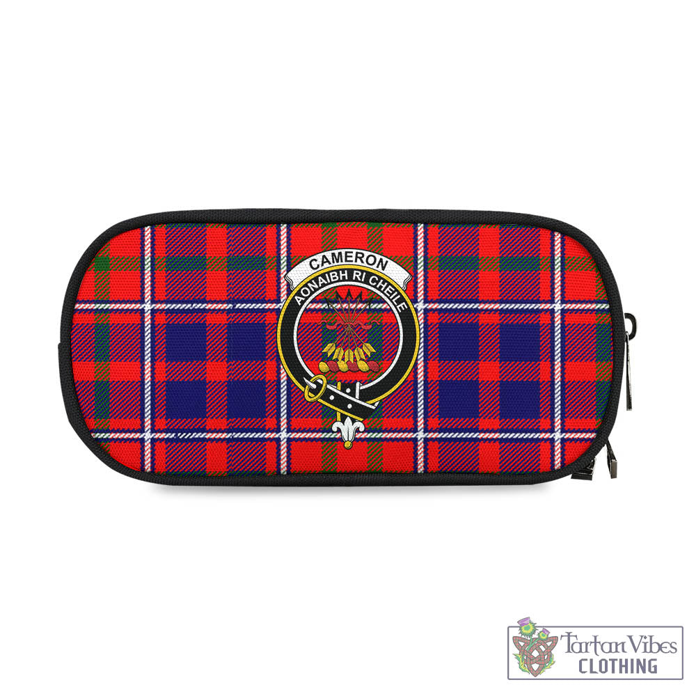 Tartan Vibes Clothing Cameron of Lochiel Modern Tartan Pen and Pencil Case with Family Crest