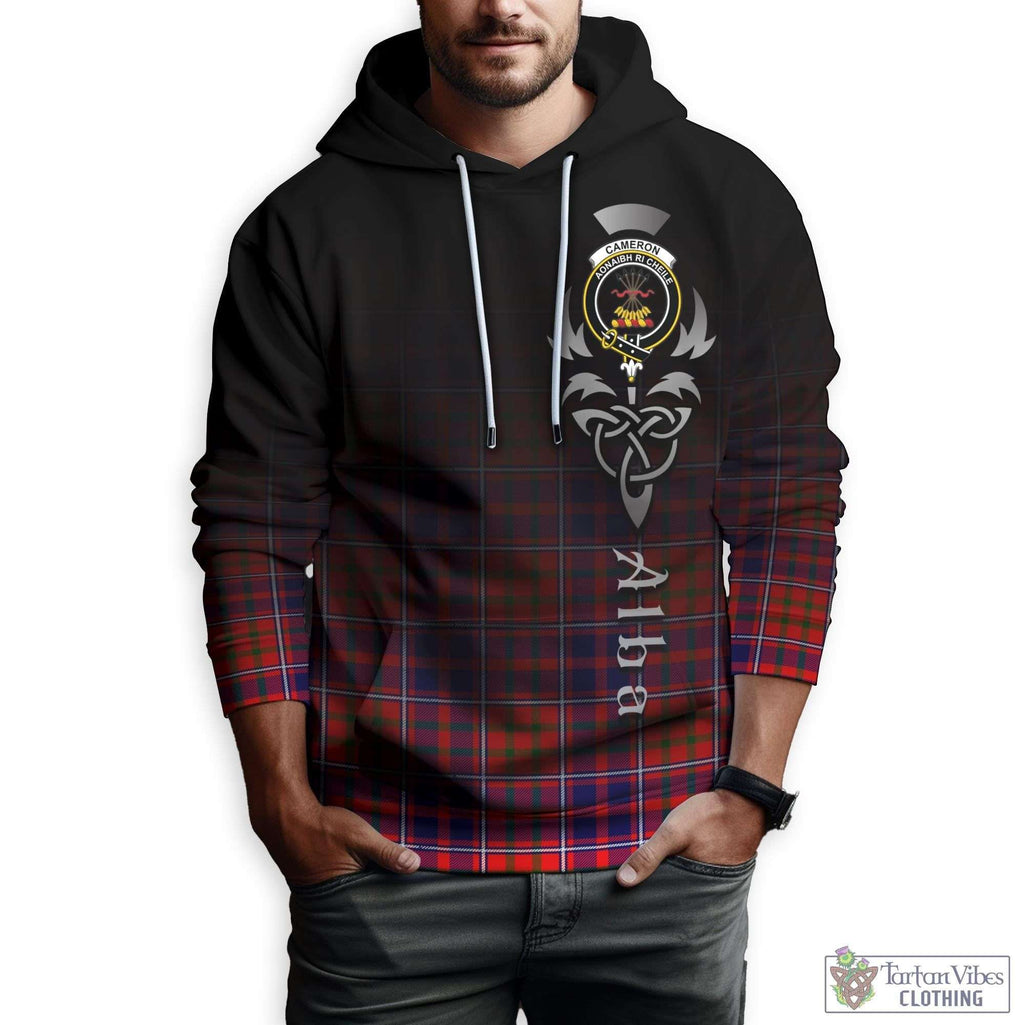 Tartan Vibes Clothing Cameron of Lochiel Modern Tartan Hoodie Featuring Alba Gu Brath Family Crest Celtic Inspired