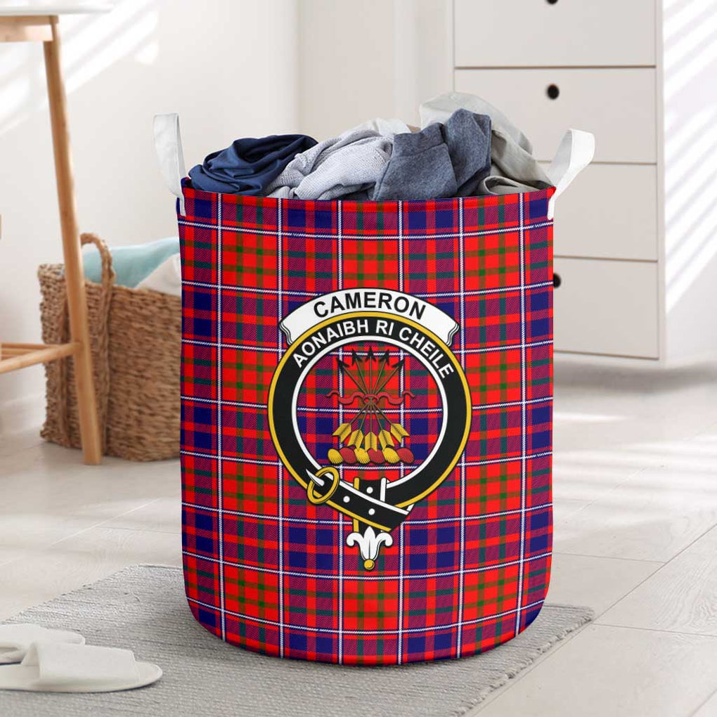 Cameron of Lochiel Modern Tartan Laundry Basket with Family Crest One Size - Tartanvibesclothing Shop