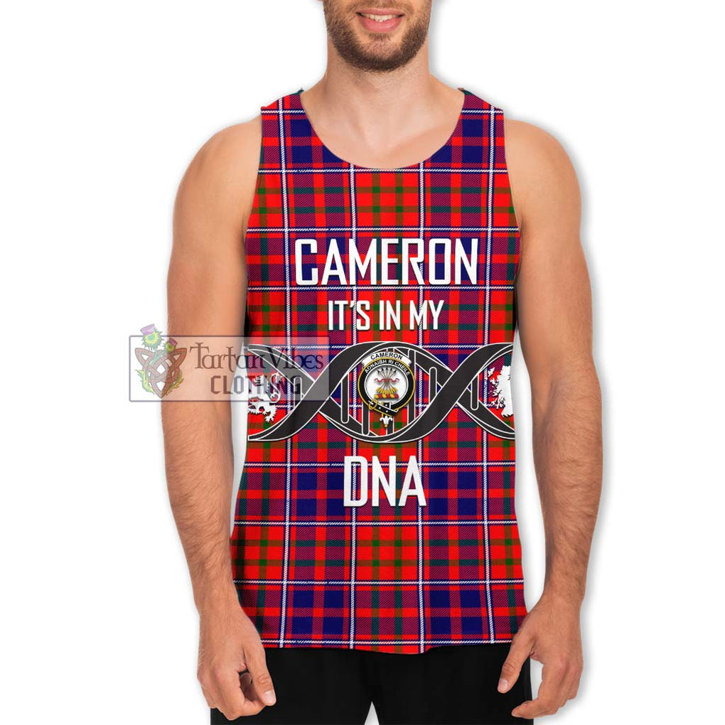 Cameron of Lochiel Modern Tartan Men's Tank Top with Family Crest DNA In Me Style Men - Tartanvibesclothing Shop