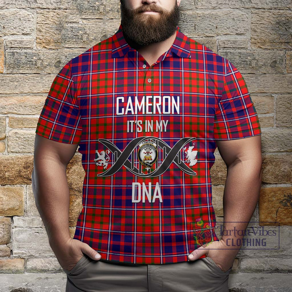 Cameron of Lochiel Modern Tartan Polo Shirt with Family Crest DNA In Me Style Kid - Tartanvibesclothing Shop