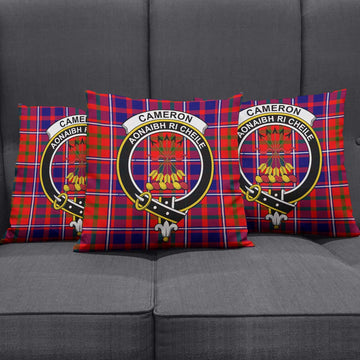 Cameron of Lochiel Modern Tartan Pillow Cover with Family Crest