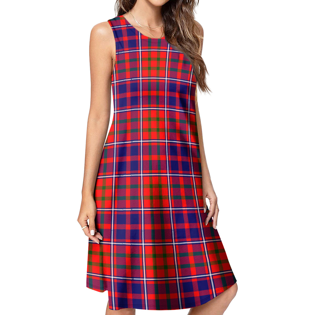 Cameron of Lochiel Modern Tartan Womens Casual Dresses - Tartanvibesclothing