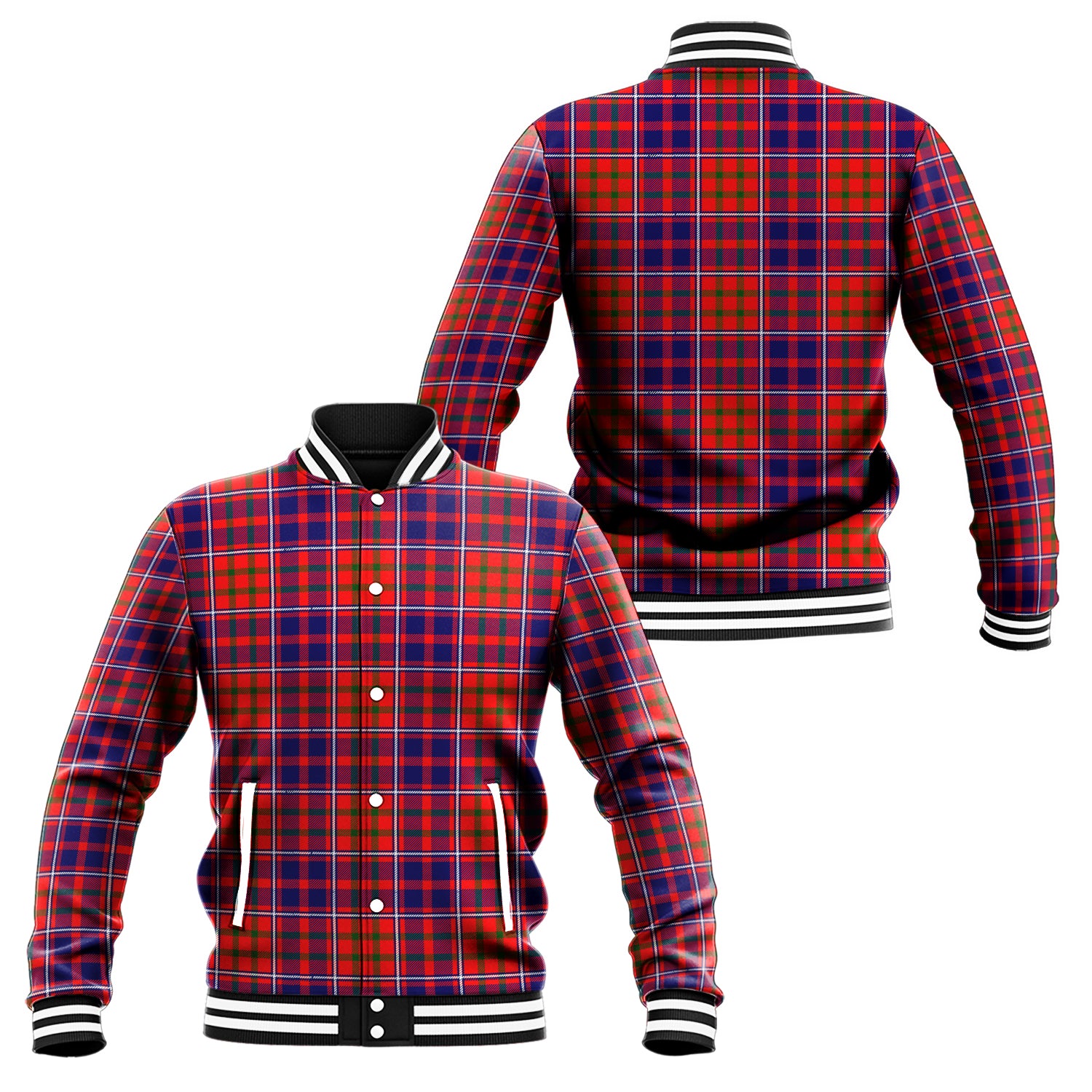 Cameron of Lochiel Modern Tartan Baseball Jacket Unisex - Tartan Vibes Clothing