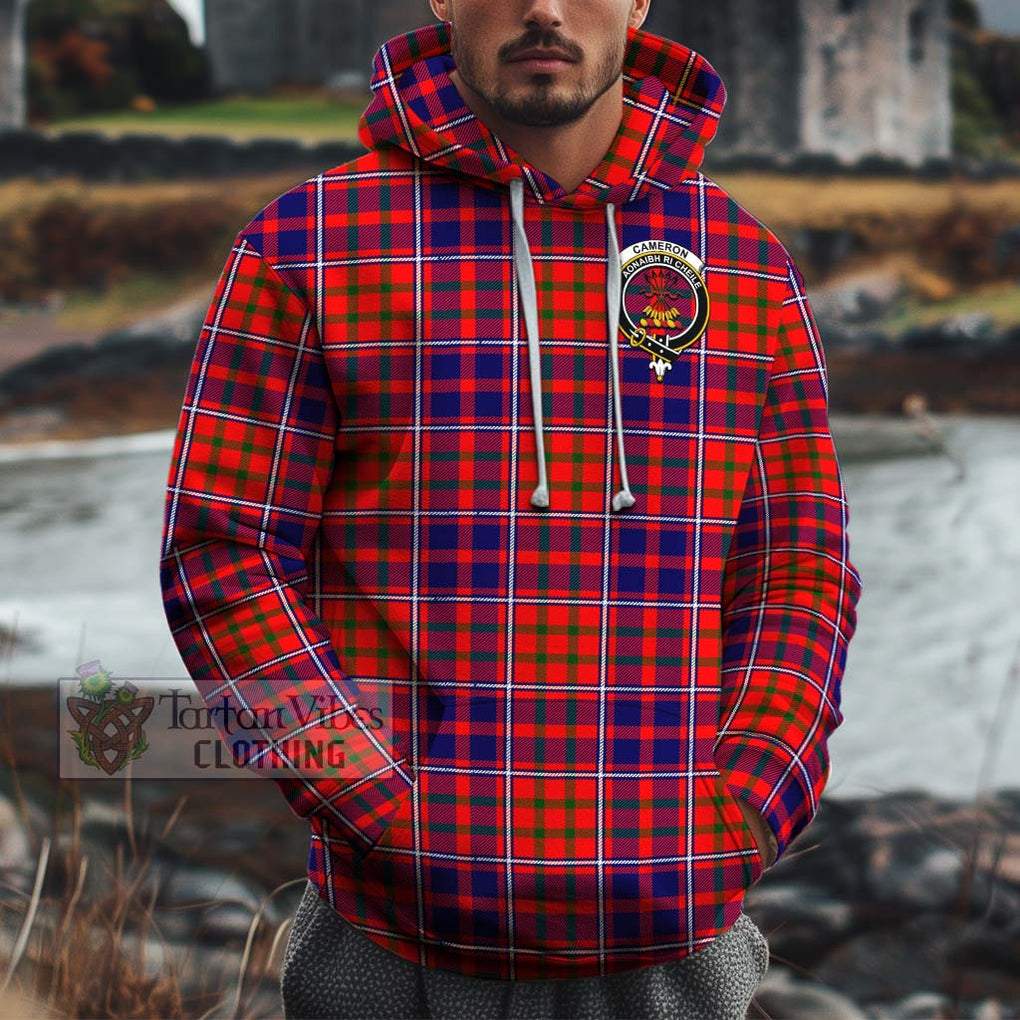 Cameron of Lochiel Modern Tartan Cotton Hoodie with Family Crest Pullover Hoodie XS - Tartan Vibes Clothing