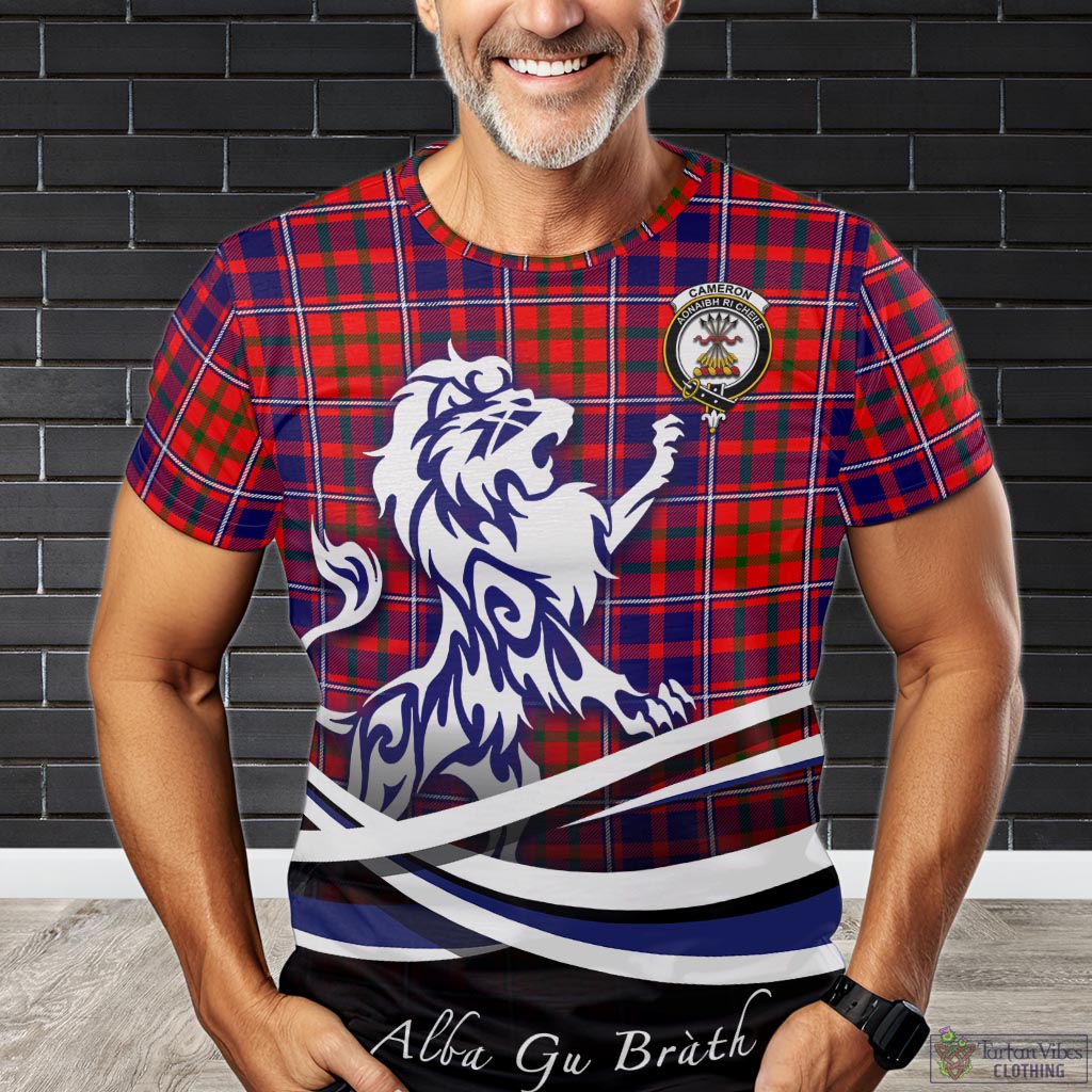 cameron-of-lochiel-modern-tartan-t-shirt-with-alba-gu-brath-regal-lion-emblem