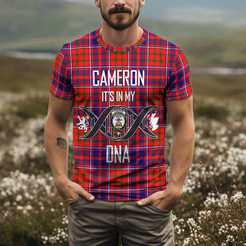 Cameron of Lochiel Modern Tartan T-Shirt with Family Crest DNA In Me Style