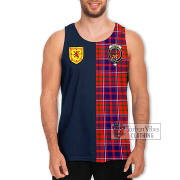 Cameron of Lochiel Modern Tartan Men's Tank Top Alba with Scottish Lion Royal Arm Half Style