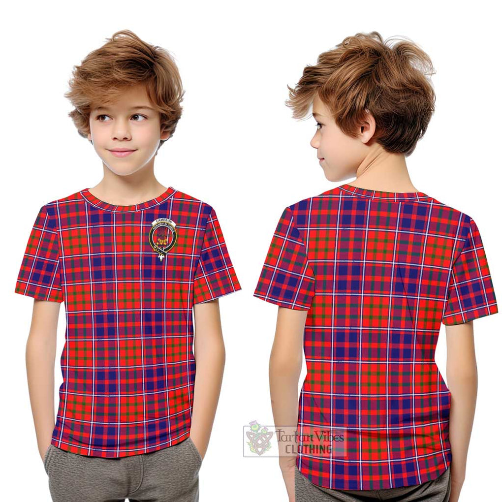 Cameron of Lochiel Modern Tartan Kid T-Shirt with Family Crest Youth XL Size14 - Tartanvibesclothing Shop