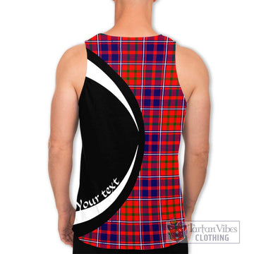 Cameron of Lochiel Modern Tartan Men's Tank Top with Family Crest Circle Style