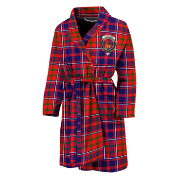 Cameron of Lochiel Modern Tartan Bathrobe with Family Crest