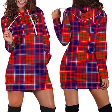 Cameron of Lochiel Modern Tartan Hoodie Dress with Family Crest