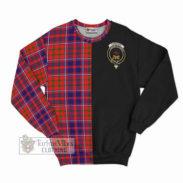 Cameron of Lochiel Modern Tartan Sweatshirt with Family Crest and Half Of Me Style