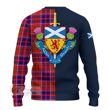 Cameron of Lochiel Modern Tartan Ugly Sweater with Scottish Lion Royal Arm Half Style