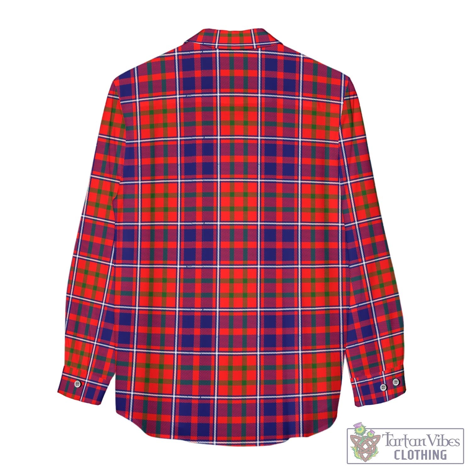 Tartan Vibes Clothing Cameron of Lochiel Modern Tartan Womens Casual Shirt with Family Crest